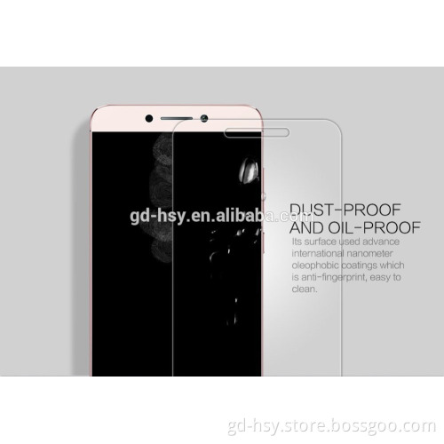 Factory Supplier New Premium Mobile Phone Accessories/Clear 2.5D Arch Edge Tempered Glass Screen Film Protector for LeTV Le2 Pro